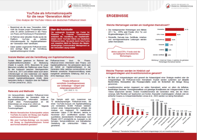 CRiFC-Kurzstudie: "YouTube als Informationsquelle für die neue “Generation Aktie”
